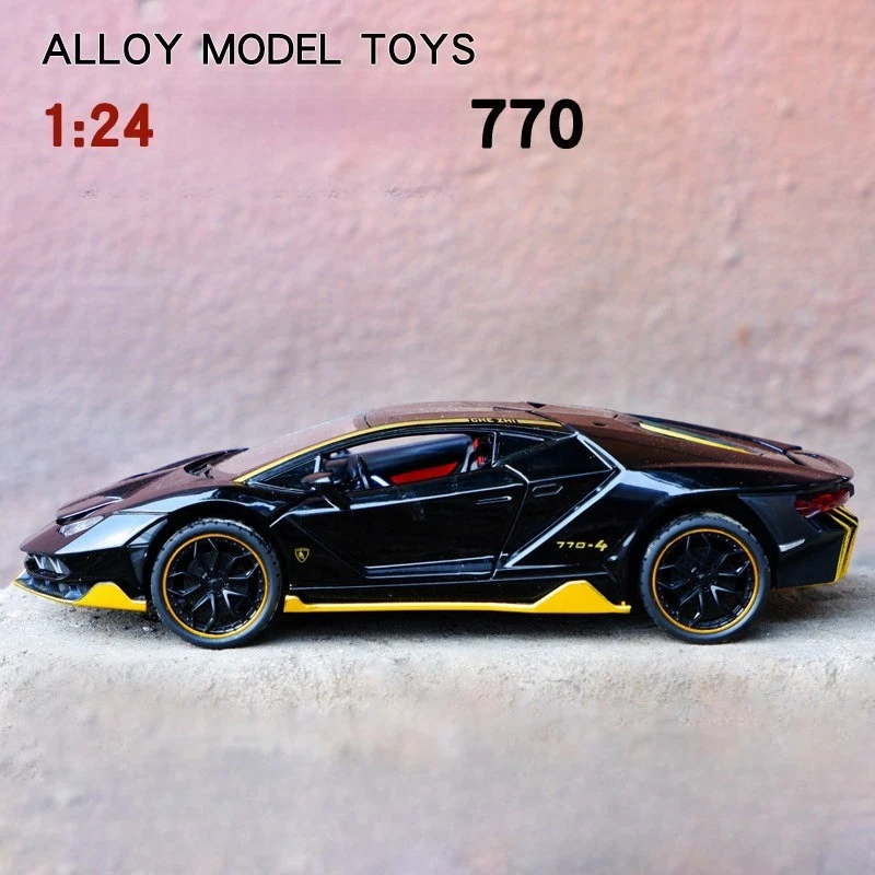 1:24 LP770-4 Supercar Metal Alloy Diecast Model Car Decoration Trendy Toys Ornament Boy Gift