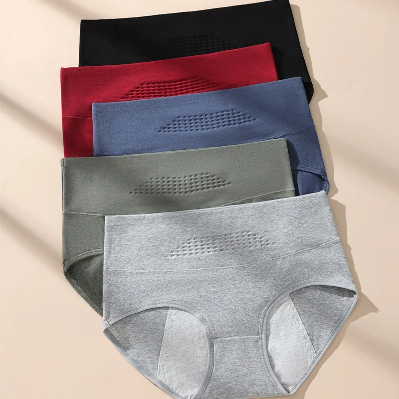 1/5pcs High Waist Menstrual Women's Panties Widen Period Pants Leak Proof Physiological Underwear Cotton Female Briefs image 2