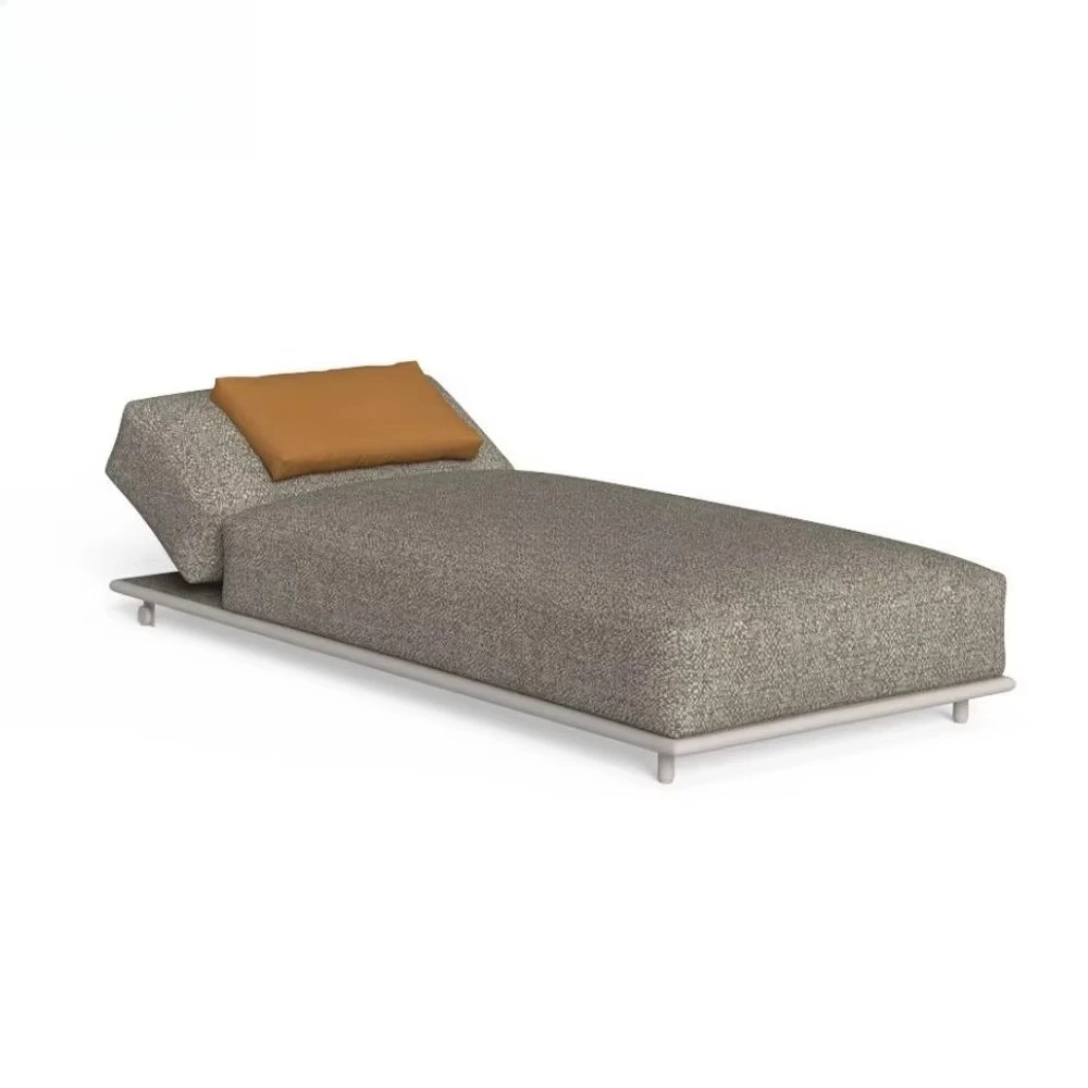 

Wood Outdoor Sunbed | Modern Adjustable Backrest Pool Daybed for Hotel & Villa Use