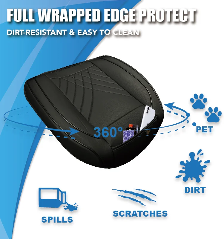 Quality Car Seat Covers Memory Foam Pocket Car Accessories Things Front Covers Protection Fundas para asientos de auto 통풍시트