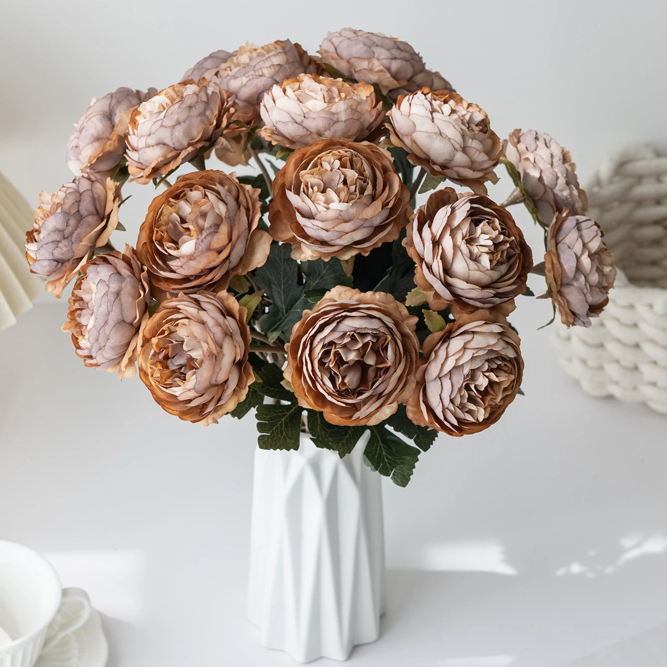10 Stück Künstliche Blumen im Europäischen Stil, Lotus, für Zuhause, Hochzeit, Kranz, Kunstpflanzen, Vase, Halloween, Herbstdekoration, Geschenkzubehör – Detail 3