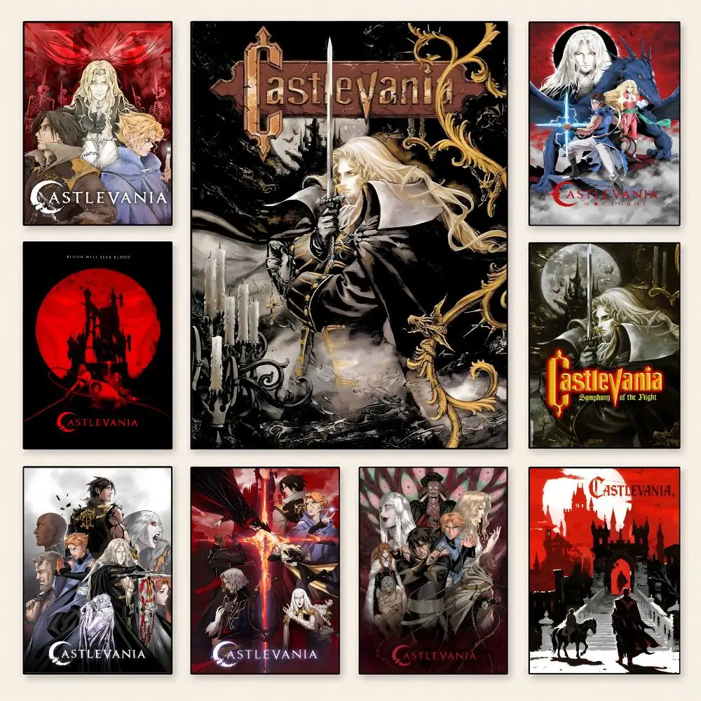 Anime Castlevania Poster Poster Minimalist Decor HD SelfAdhesive Wall Art for Home Café Bedroom Gift Aesthetic Hanging