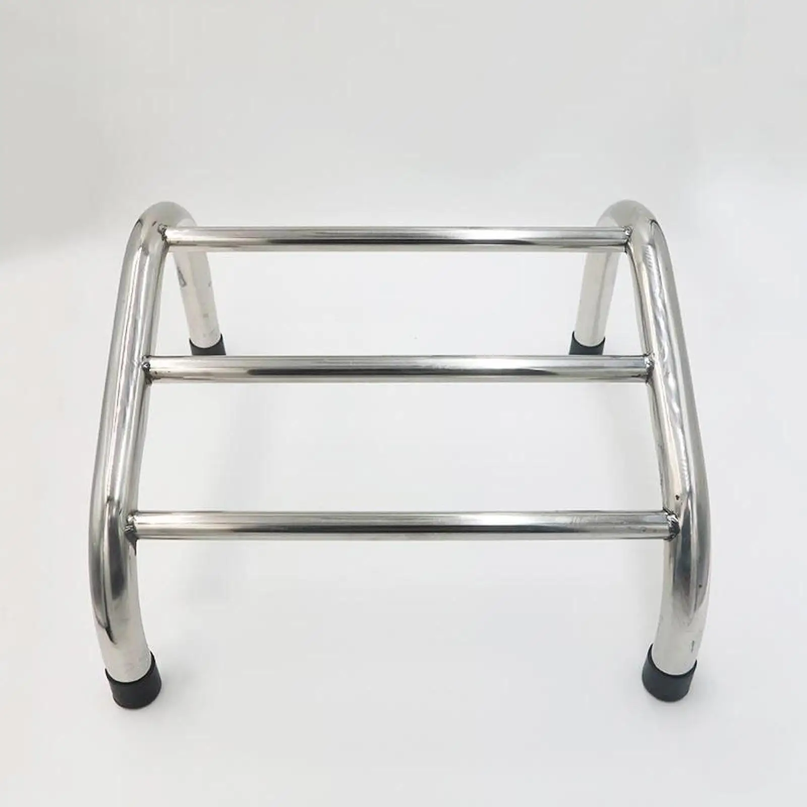 Stainless Steel Barber Chair Foot Rest Anti Slip Salon Footrest with Silent Casters for Hairdressing Spa Equipment
