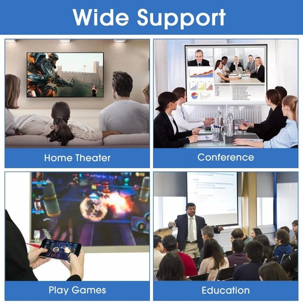 2 في 1 USB C إلى HDMI محول آيفون 16 برو ماكس نوع C محول رقمي 4K مزامنة موصل الشاشة آيفون إلى HDTV العارض #6