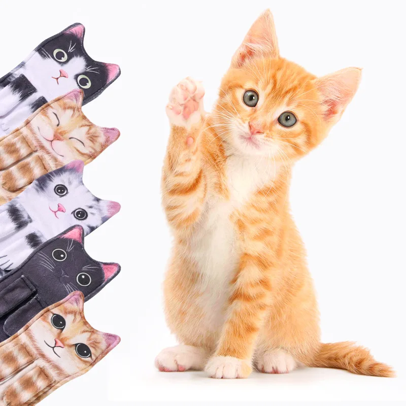 Creative And Realistic Cats Can Hang Hand Wipes Ins Cute Cartoon Print Cat Towel Quick Dry Can Hang Face Towel Soft Hand Wipe