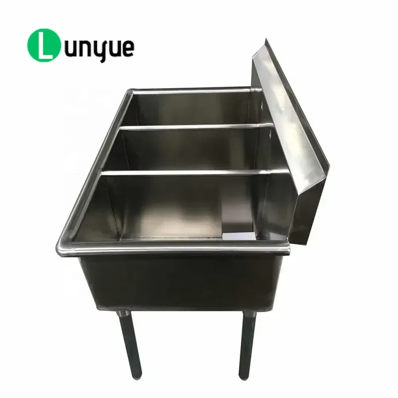 NSF Certified Commercial Kitchen Stainless Steel 3 Compartment Sink Economy Three Bowl Utility Sink for Restaurant Bar
