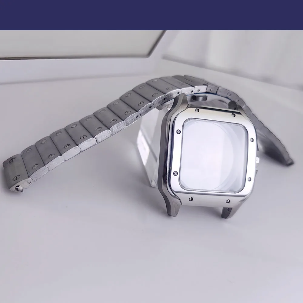 38 مللي متر مربع حالة الفضة حزام الفولاذ المقاوم للصدأ لإصلاح أجزاء وملحقات التجميع لساعات الحركة الأوتوماتيكية NH34 NH35