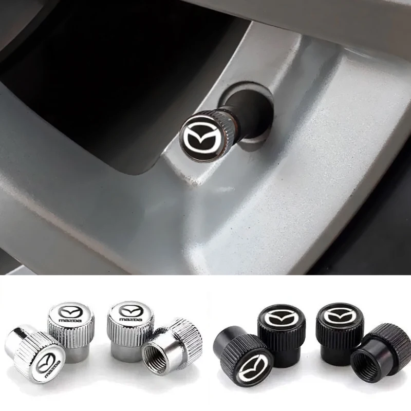 

4pcs Alloy Car Wheel Tire Valve Caps Tyre Rim Stem Covers For Mazda CX5 CX3 CX7 2 3 5 6 MX5 MX3 Axela Atenza Speed CX9 RX8 RX7