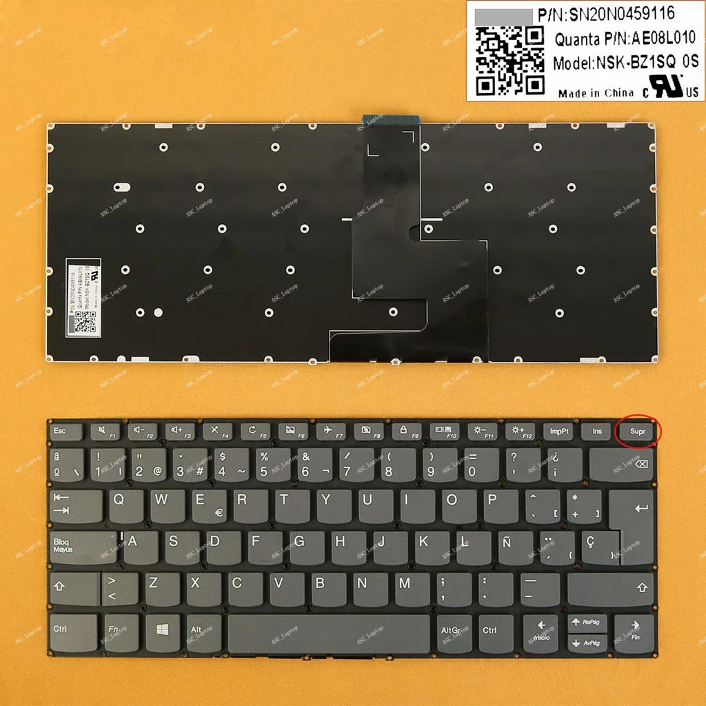 New Latin Spanish Teclado Keyboard For Lenovo Ideapad 330L-14ikb 330E-14ikb 330R-14ikb laptop , Without Frame, no BACKLIT