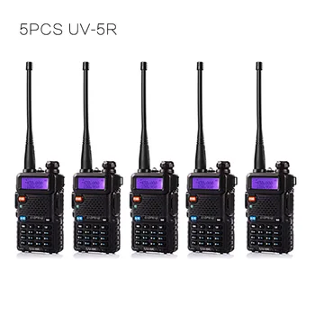 Baofeng UV-5R 아마추어 CB 햄 라디오 워키토키, Baofeng UV-5R-5W VHF UHF 라디오 리시버 커뮤니케이터, 5W, 5 개