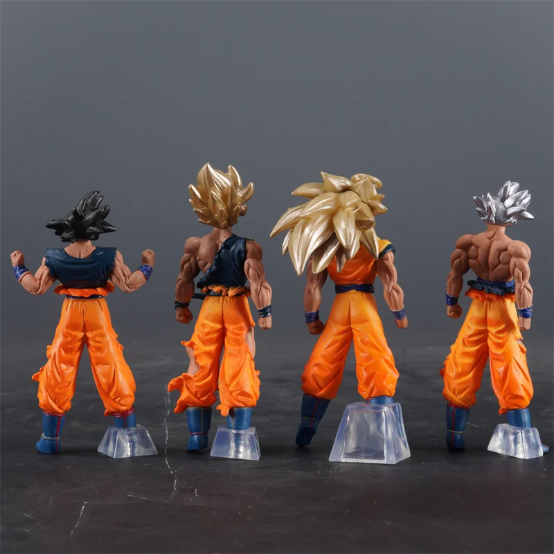 4 teile/satz Dragon Ball Son Goku Figur Super Saiyajin Goku Action-figuren Pvc Statue Sammlung Modell Spielzeug Geschenke – Detail 3
