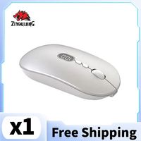 ZIYOULANG X1 Wired Wireless Silent Laptop Mouse, Portable Gaming Mouse  2400PDI Rechargeable Display Pc Office Gamer Accessories