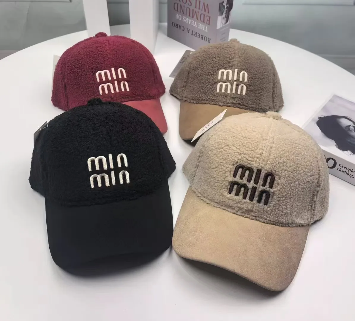 موضة إلكتروني التطريز امرأة Snapback قبعات الرجال الشتاء صوف الضأن الفاخرة قبعة بيسبول Y2K الهيب هوب قبعة الرياضة في الهواء الطلق قبعة الجولف #1