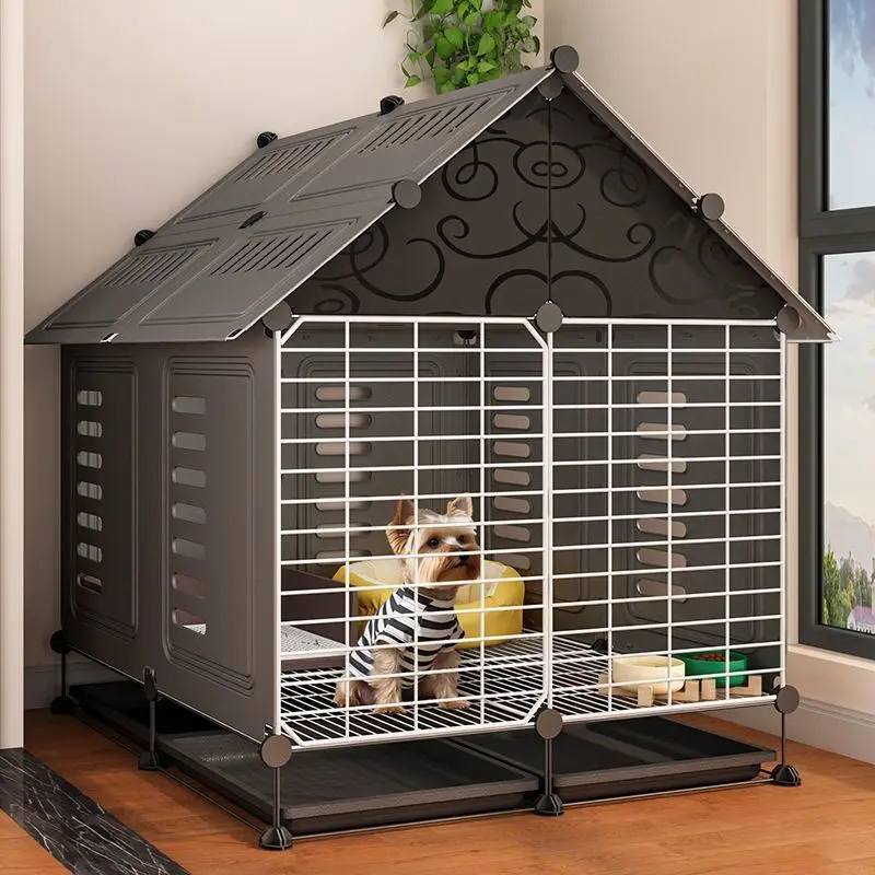 Dog villa household indoor with toilet separation bold dongle fence dog cage