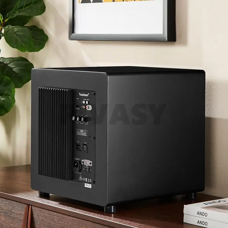 12 Inch High Power Subwoofer Active HiFi Wooden Subwoofer Home Theater Home Audio Echo Gallery TV Computer Stage Speakers