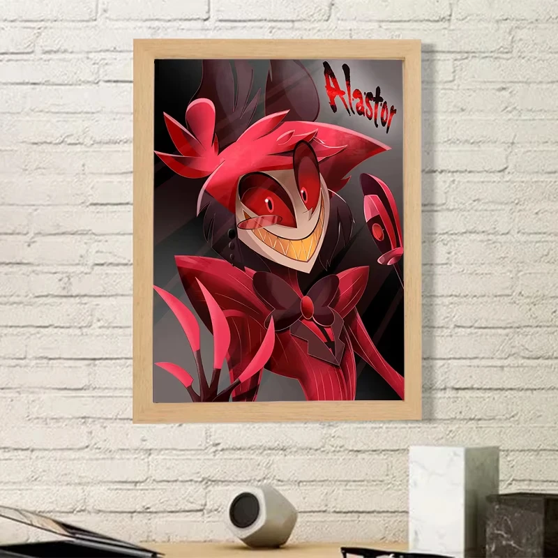 Alastor Posters for Wall Decoration H-Hazbin H-Hotel Painting Anime Home Decorations Cartoon Poster Canvas Decorative Paintings