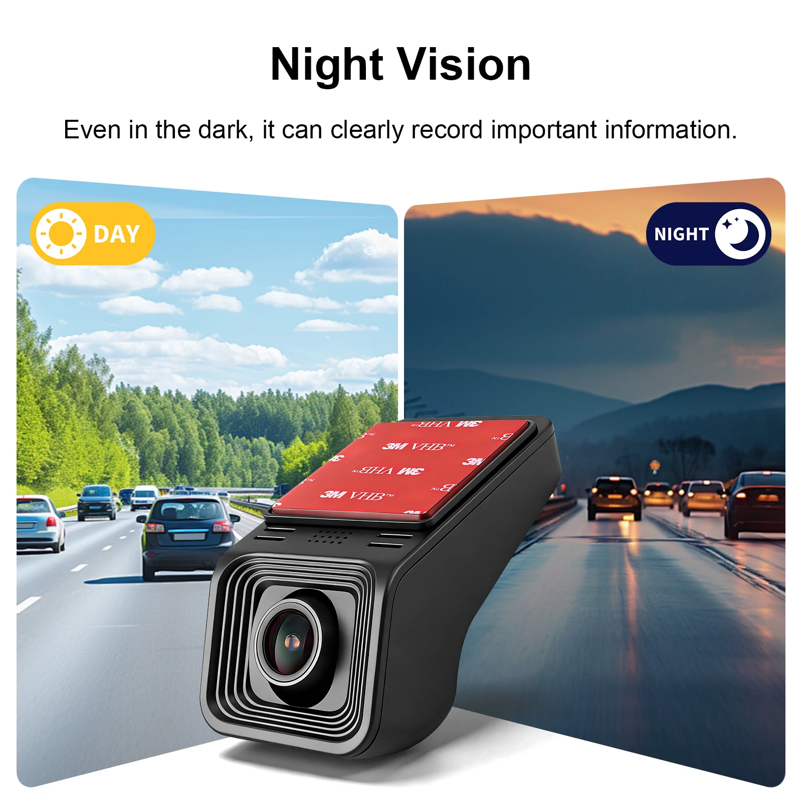 Ezonetronics 1080P HD USB Frontkamera Universelle Auto-DVR für Android-Systeme mit ADAS SD-Karten-Einschub – Detail 8