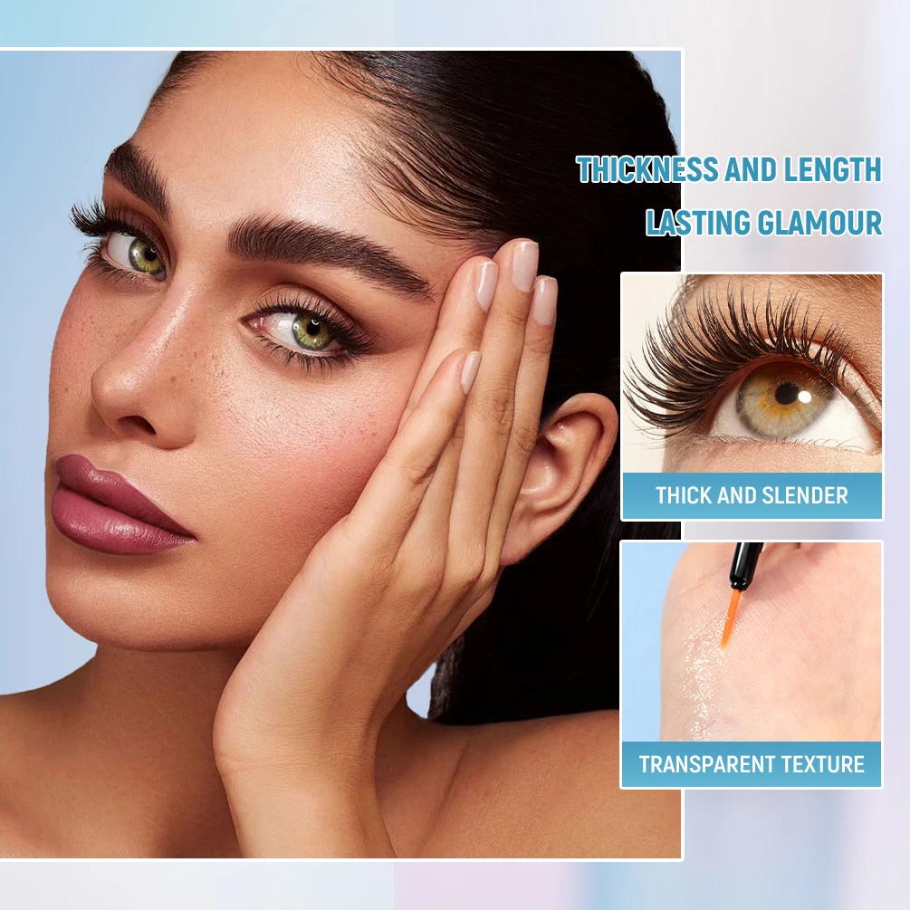 QIBEST Eyebrow Growth Serum Thicker Eyelash Moisturizing Longer Lashes Fast Eyelashes Volume Eyebrows Eyelash Mascara Enhancer