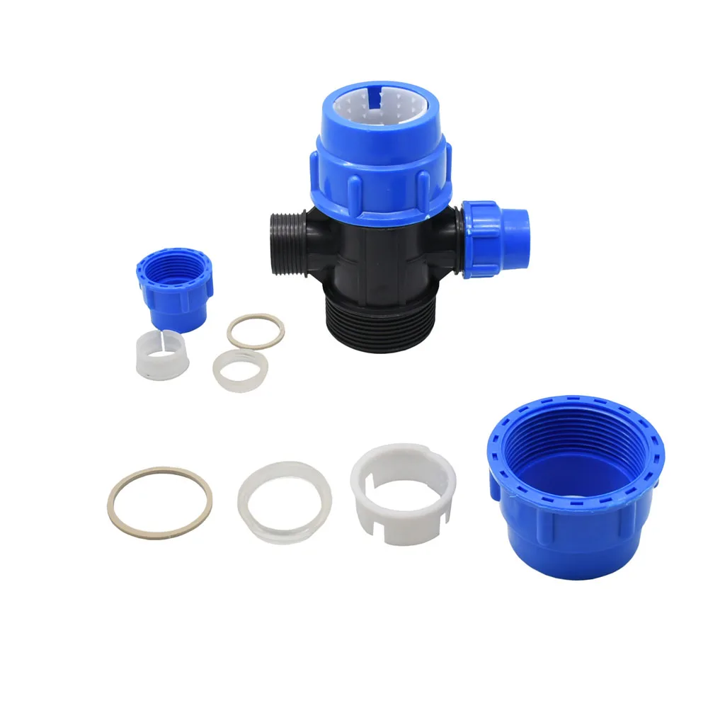 PE Pipe Reducing Quick Connector 63/50/40/32/25/20mm Water Splitter 3/4-way Water Pipe Transition Joint Plastic Fittings