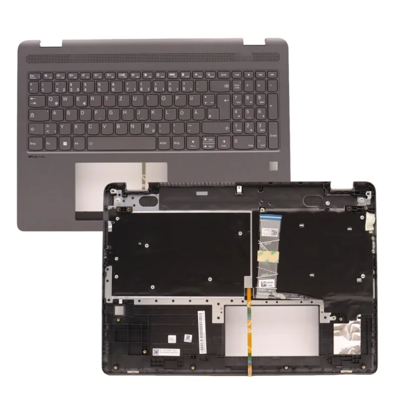 T New Replacement for Lenovo IdeaPad Flex 5 16ALC7 Laptop Palmrest Upper Cover with German Backlit Keyboard 5CB1H80088