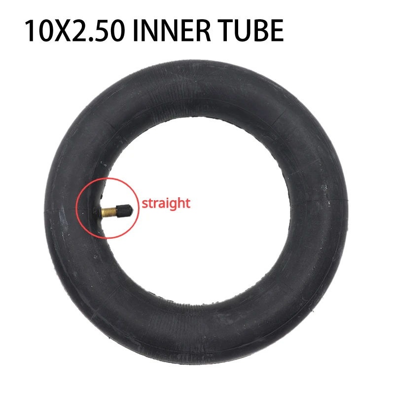 10 x 2,50 Innenrohr, 10 x 2,5 Kamera mit gebogenem Ventil, 45 90 Grad, für 10-Zoll-Kinderwagen, Kinderwagen, Roller, Elektroroller, Skateboard