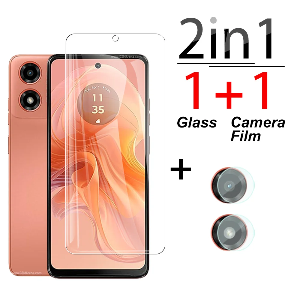 2in1 Camera Lens Film For Motorola Moto G04s 4G Screen Protector For Motog04s Moto G04 g 04 s 04G Full Cover Tempered Glass Film