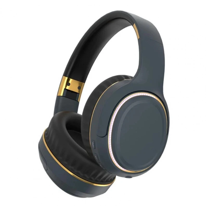 وظيفة تقليل الضوضاء ستيريو HI-FI محمولة، سماعة بلوتوث 5.3 لاسلكية مثبتة على الرأس مع عمر بطارية طويل وإضاءة RGB