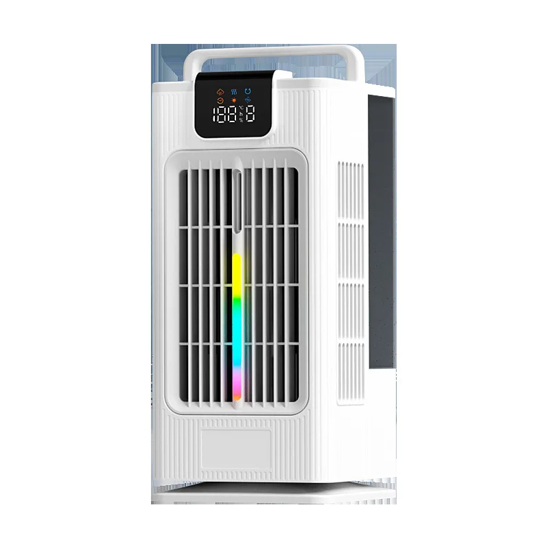 Ice Mist Air Conditioner Fan Household Bedroom Small Bladeless Fan Intelligent Shaking Head Water Humidification Cooling Fan