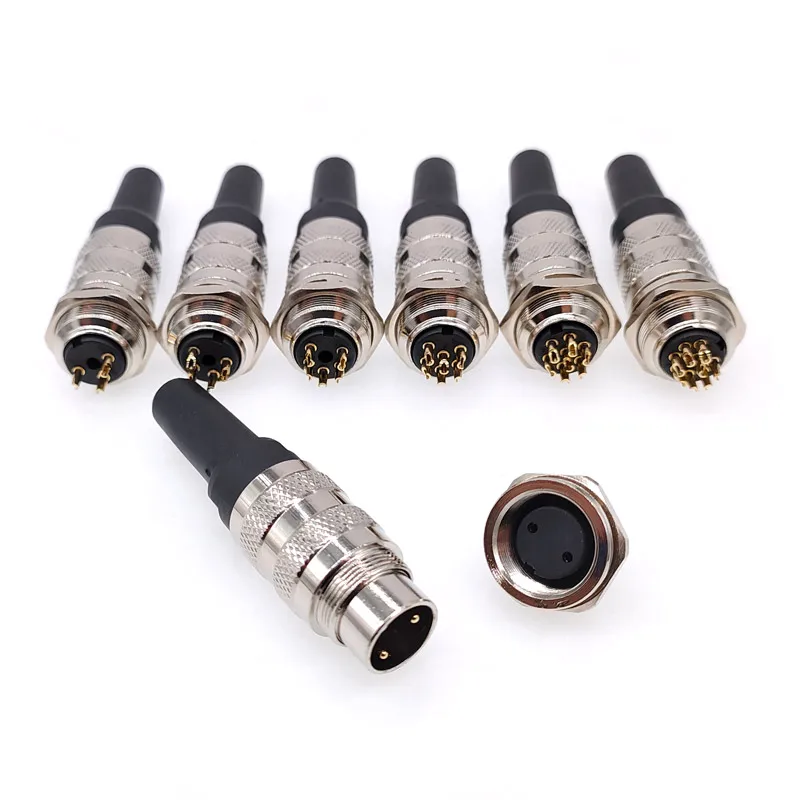 Sensor connector M16 waterproof IP65 J09 male plug female socket 2/3/4/5/6/7/8Pin connectors