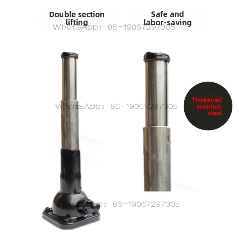 Vertical Tower Screw Jack 2 Tons Double Section Hand Crank Machinery Lengthened Can Be Used Horizontally Inverted