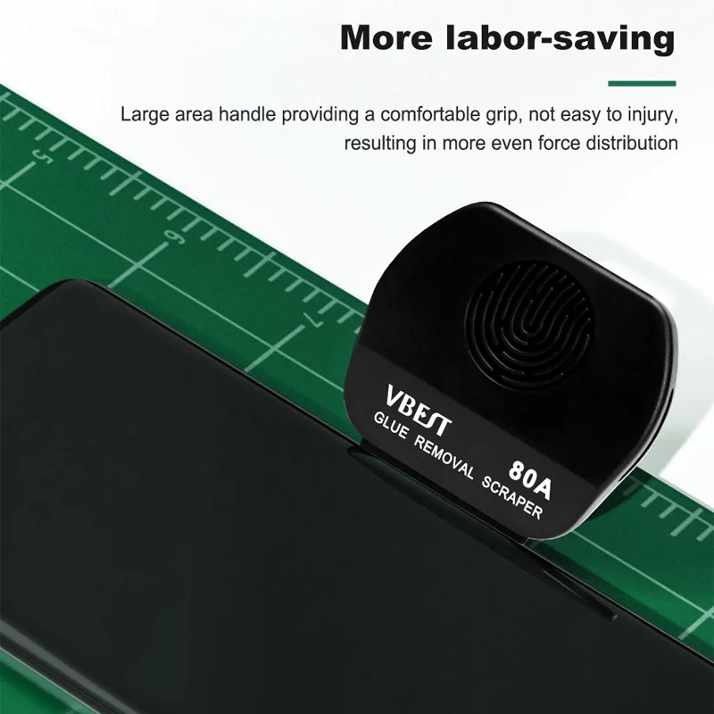 VBST-80A Set di raschietti per la rimozione della colla per la manutenzione del telefono cellulare lama di riparazione per lo smontaggio dello schermo LCD in acciaio inossidabile da 8 pezzi