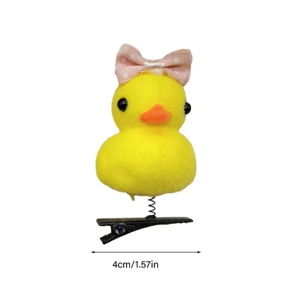 Fashion Flower Duck Hair Clips Bowknot Plush Chicken Side Barrettes Hairpins Funny Cartoon Duckbill Clips Party