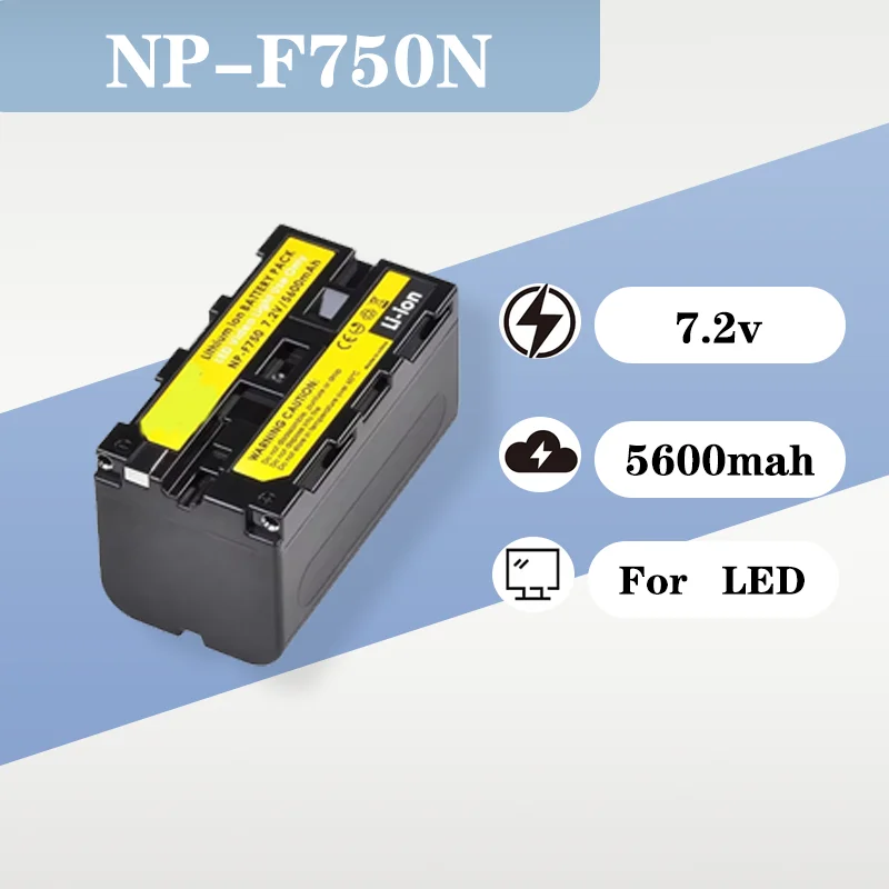 NP-F750N NP-F770 F770 7.2V 5600mAh Replacement Battery For LED Video Light Panel Photography Lighting