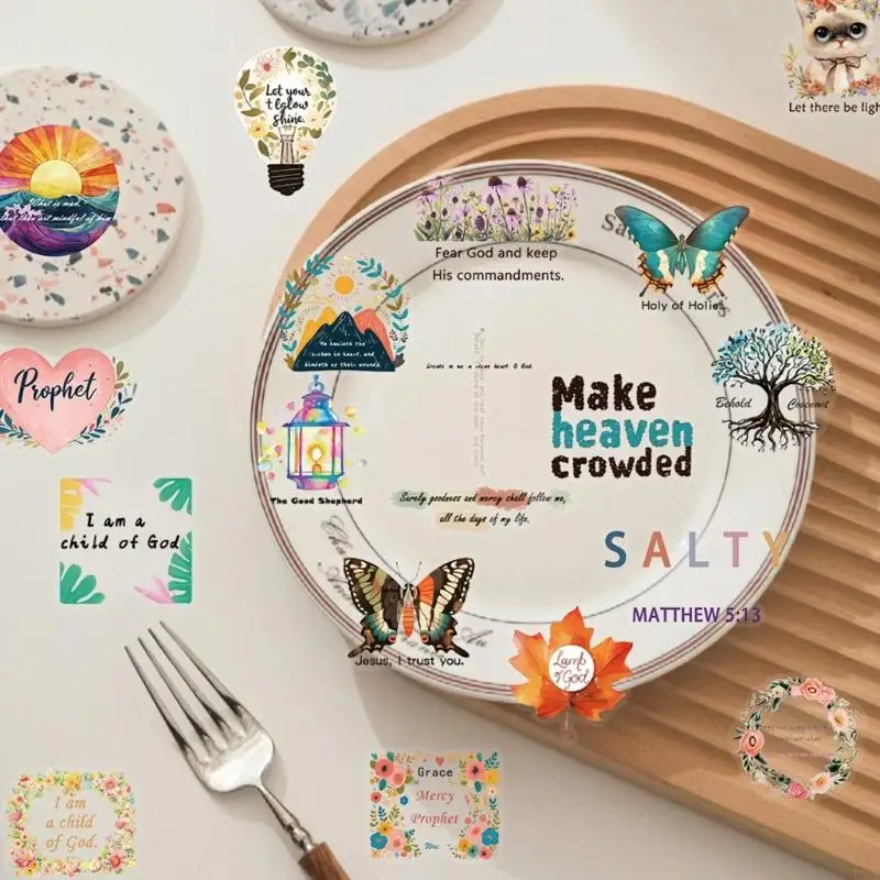 LXAA 50PCS Motywacyjne naklejki cytatowe z uroczymi postaciami Wodoodporny materiał dla zwierząt do dziennika laptopa wystrój z