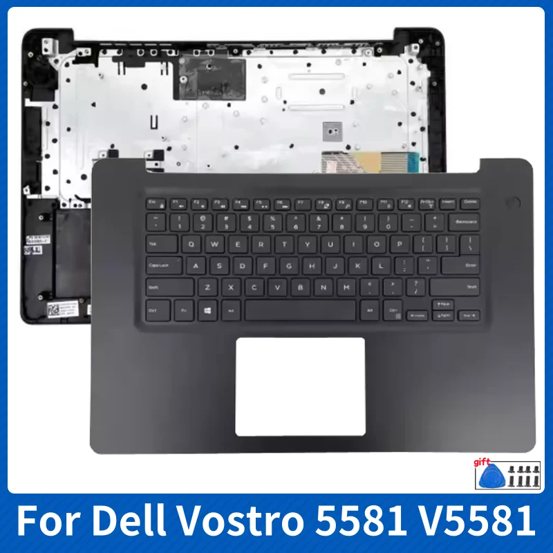 

New for Dell Vostro 5581 V5581 Laptop Original Palmrest Upper Cover with US Backlit Keyboard Computer Replacement Parts Case