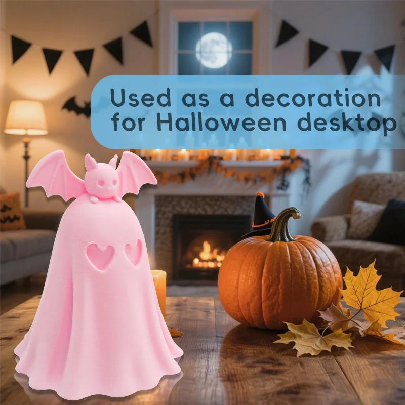 

Хэллоуин розовая летучая мышь призрак праздник настольный призрак украшение