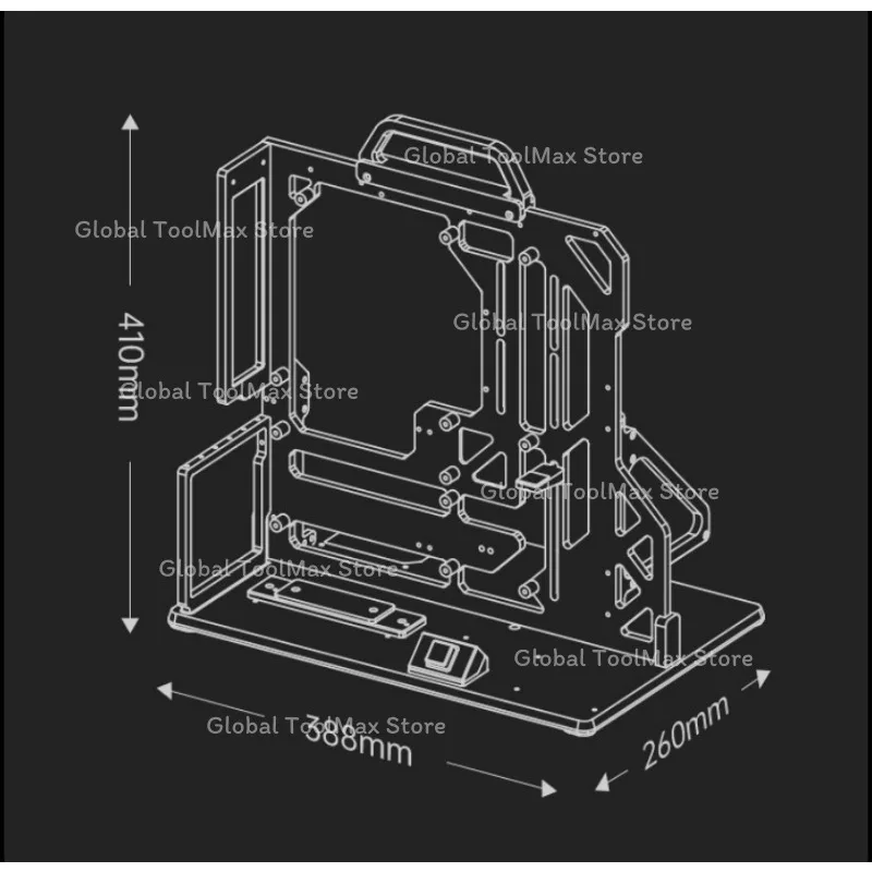 Mini ITX Aluminum Computer Case Portable Vertical Desktop Open Frame Rack Box Support SFX PSU Gaming PC Build