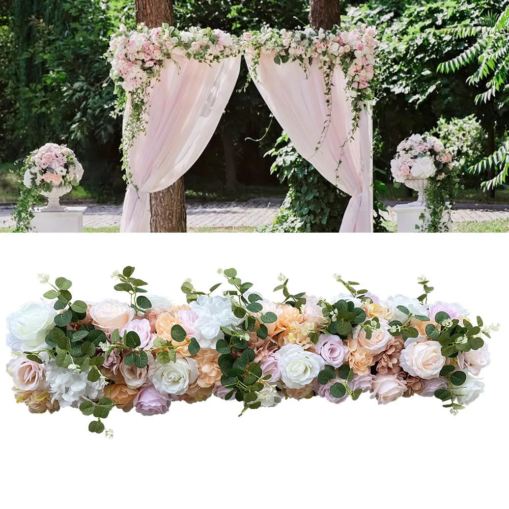 

1M Artificial Flower Panel Arrangement Wall Runner Rose Panel DIY Wedding Party