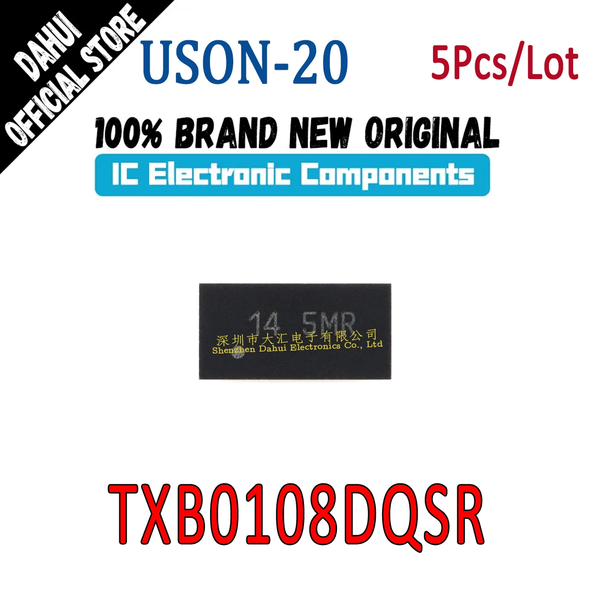 

5Pcs TXB0108DQSR silk screen 5MR USON-20 bidirectional voltage level converter chip IC new original