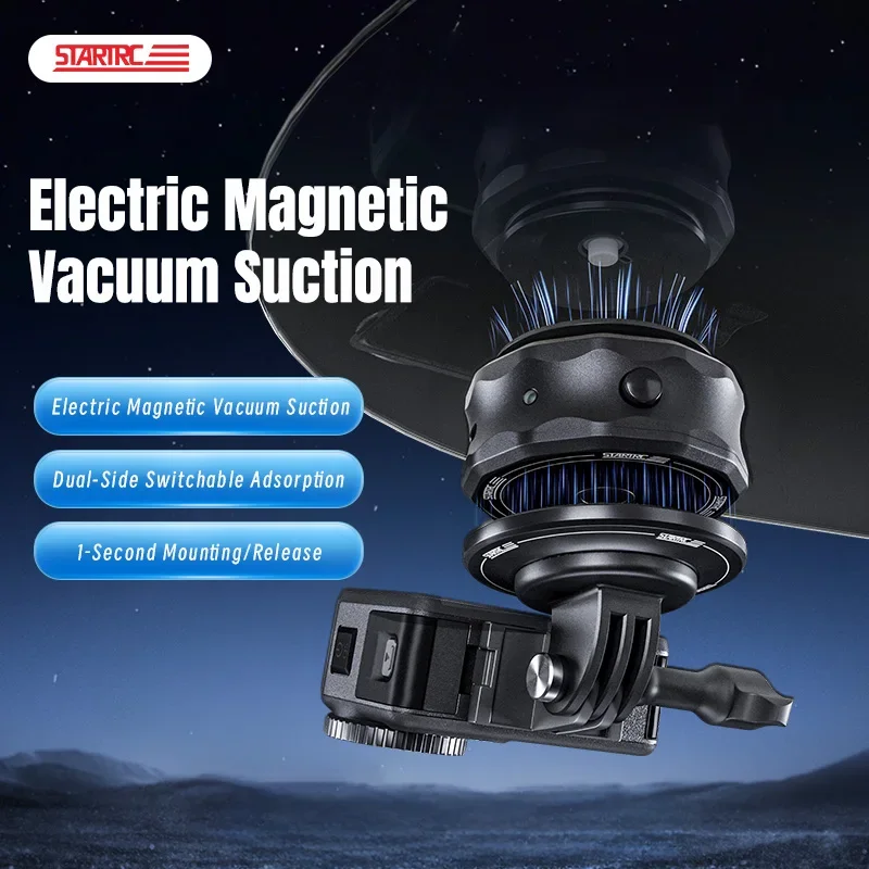 Для DJI Osmo Pocket 3/Action 5 Pro/Insta360 X4/X3 электрическое магнитное вакуумное всасывающее крепление быстросъемное крепление для GoPro Hero 13
