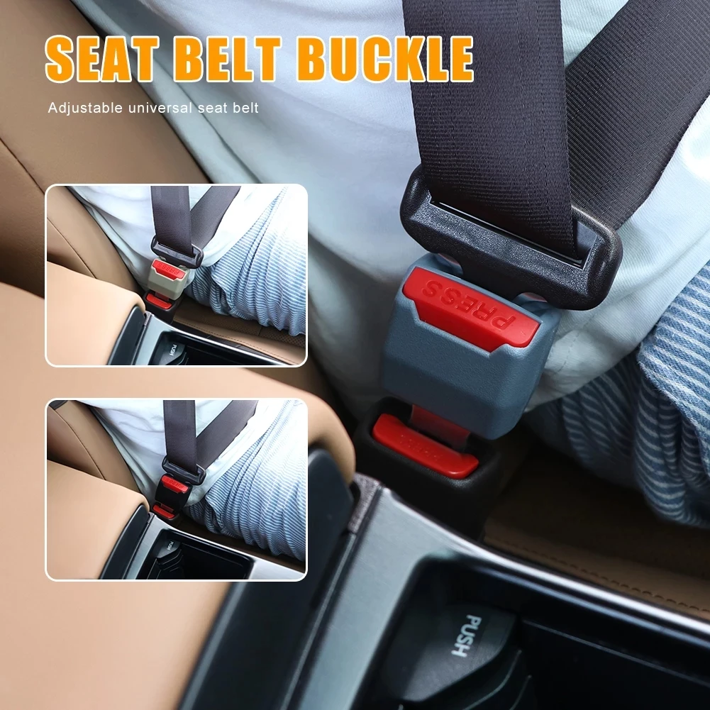 

2pcs Car Safety Belt Extender Seat Belt Cover Seat Belt Padding Extension Buckle Plug Buckle Seatbelt Clip Car Accessories