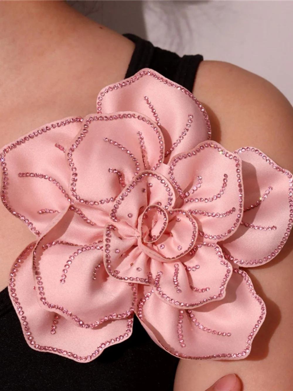 Fashion 14cm Water Diamond Suits Brooch Creative Beaded Clothing PINs  Decorative Floral Accessories Customized