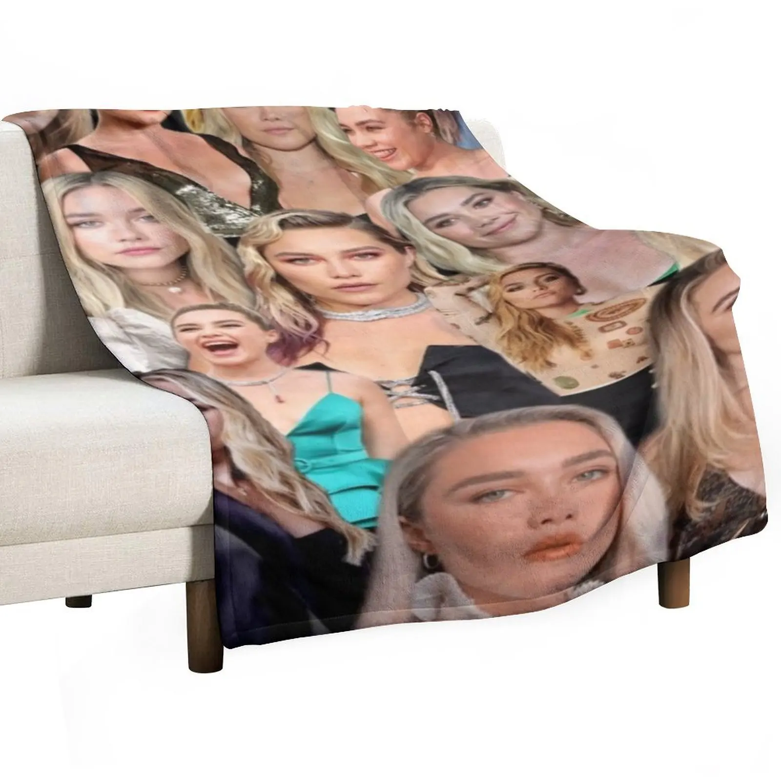 

Florence Pugh Editing Throw Blanket Camping Soft Decorative Sofa Luxury Throw Blankets