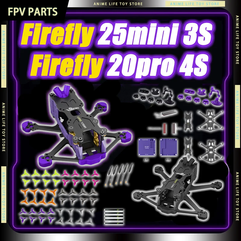 

Комплект рамы для FPV-дрона Flywoo Firefly 25mini 3S, 20pro 4S: карбоновые детали для фристайла и гонок, запчасти для самостоятельной сборки FPV-дрона