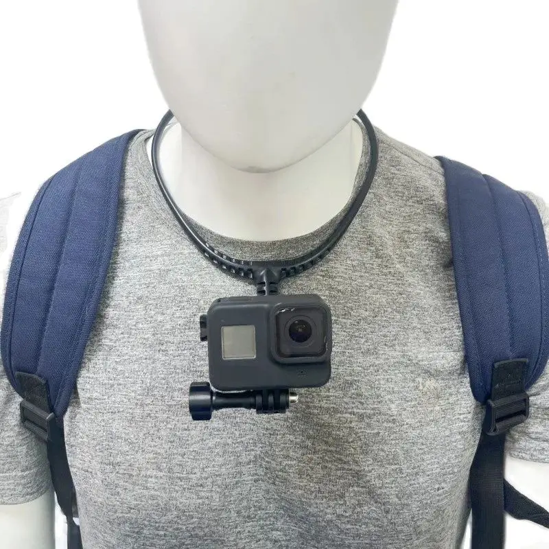 Adjustable Hands-Free Action Camera Neck Mount, Wearable Smartphone Holder For GoPro Insta360 Portable Universal Device Support