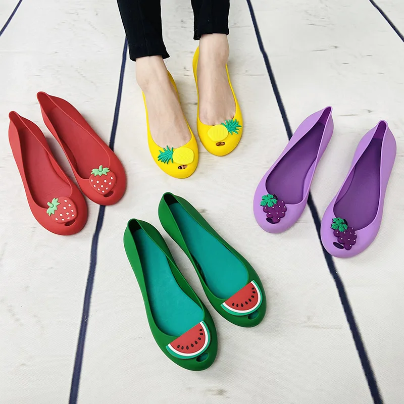 2023 Summer New Fruit Flat Sandals Women Casual Beach Shoes Fashion Non-slip Shoes SHW102