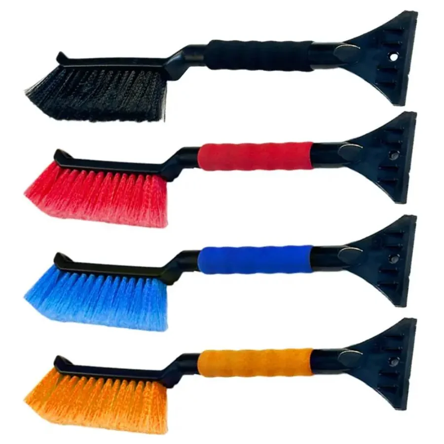 Car Ice Scraper and Brush Car Scraper Snow Brush Window Ice Scraper Snow Remover for Car Ergonomic Foam Grip Window Snow Cleaner