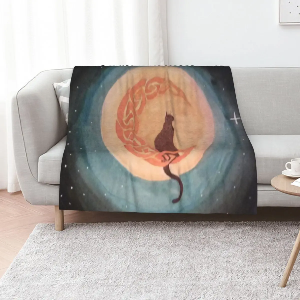 Moonlight Cat Throw Blanket Tourist manga Vintage Thin Blankets For Baby cosplay anime Blankets