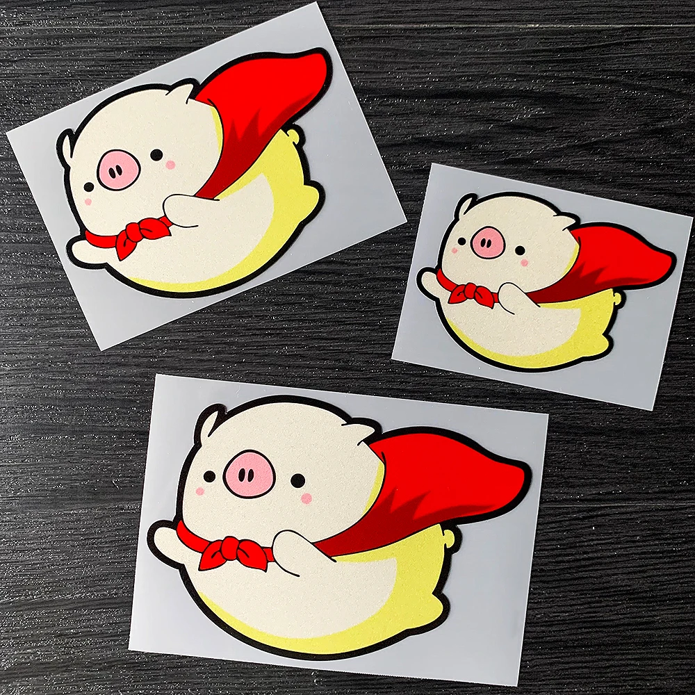 

Flying Pig Motorcycle Decal Car Fuel Tank Helmet Reflective Waterproof Vinyl Decal Accessories for QJMOTOR CFMOTOR YAMAHA HONDA