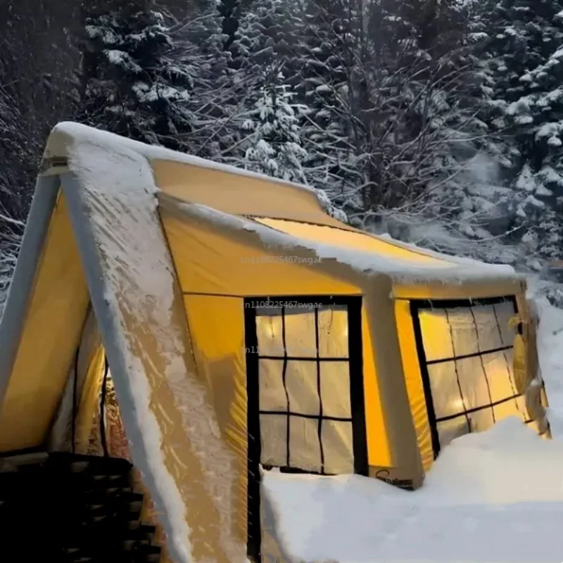 100% Waterproof Air Tent 3-4 Persons Sleeping Outdoor Winter Camping Inflatable Tent